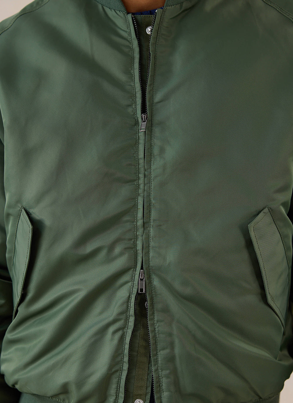 Men's Bomber Jacket - Nylon - Forest Green - Percival