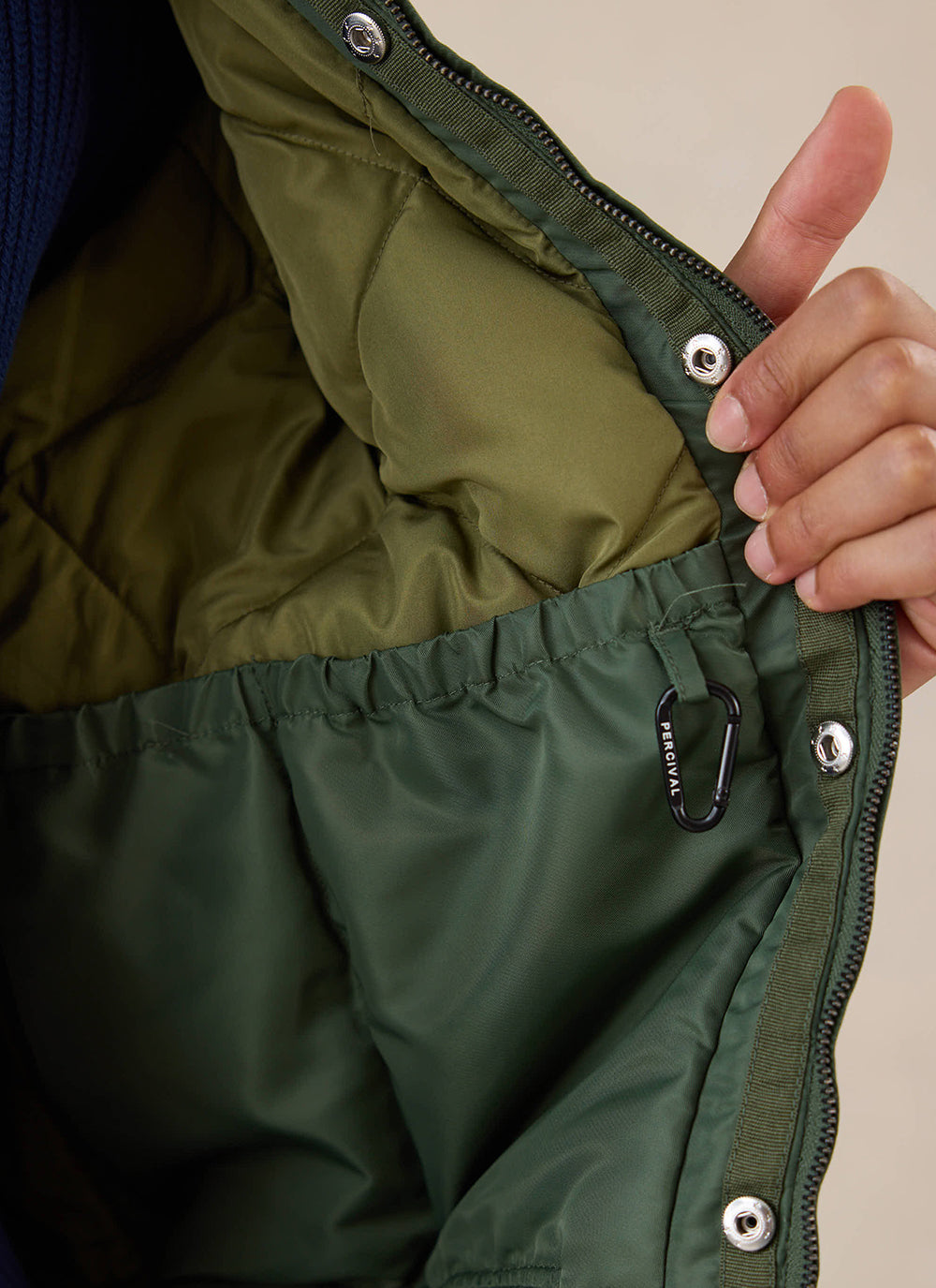 Men's Bomber Jacket - Nylon - Forest Green - Percival