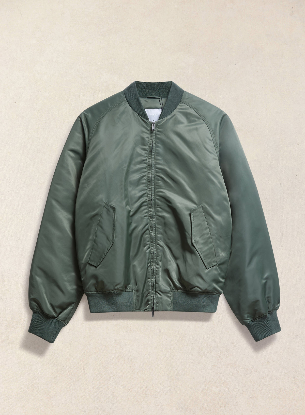 Men's Bomber Jacket - Nylon - Forest Green - Percival