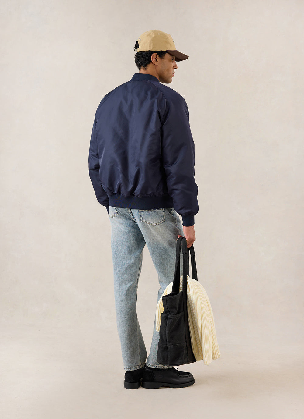 Men's Bomber Jacket - Nylon - Midnight Blue - Percival
