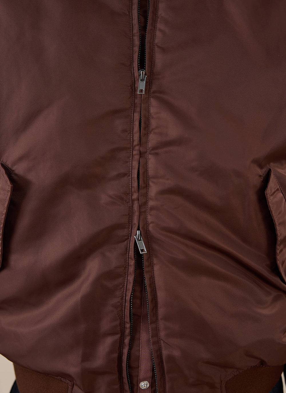 Men's Bomber Jacket - Nylon - Espresso Brown - Percival