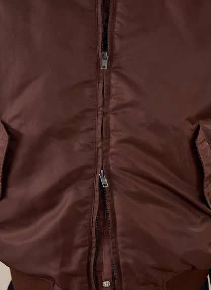Men's Bomber Jacket - Nylon - Espresso Brown - Percival