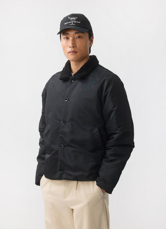 Doppio Bomber Jacket - Nylon - Black
