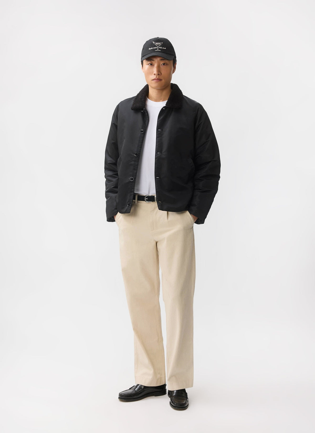 Doppio Bomber Jacket - Nylon - Black