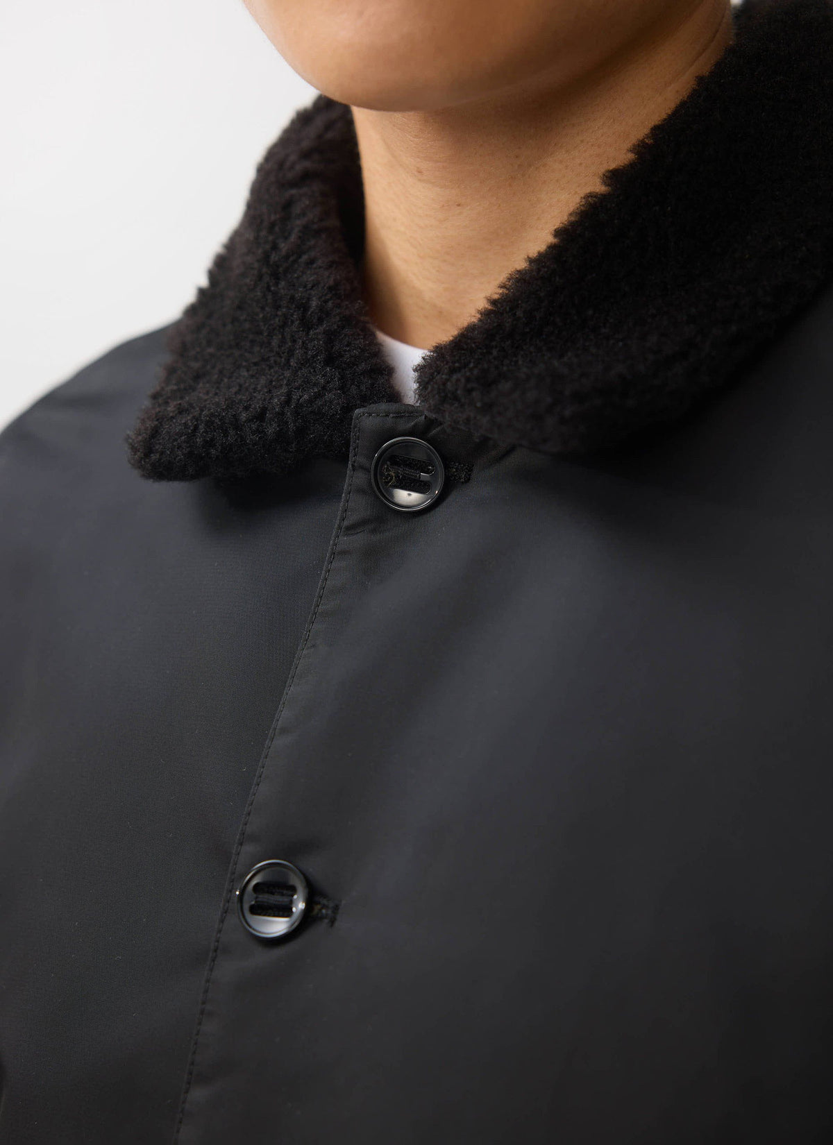 Doppio Bomber Jacket - Nylon - Black
