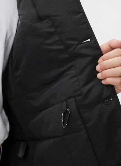 Doppio Bomber Jacket - Nylon - Black
