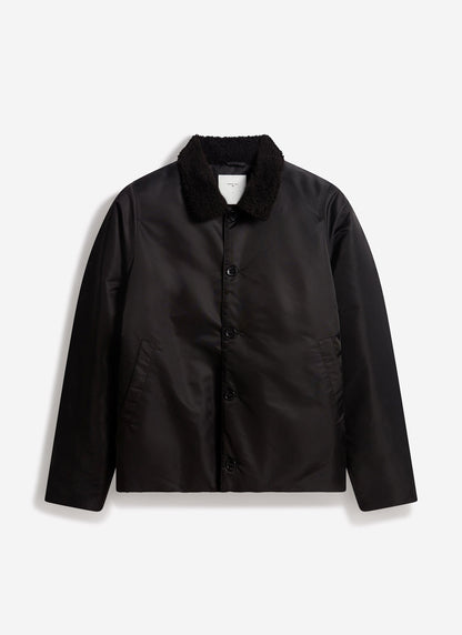 Doppio Bomber Jacket - Nylon - Black