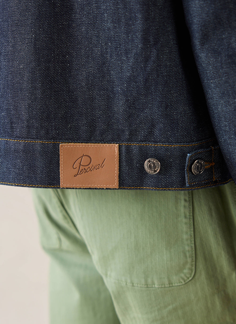 Men's Raw Denim Zip Jacket - Mackey - Indigo