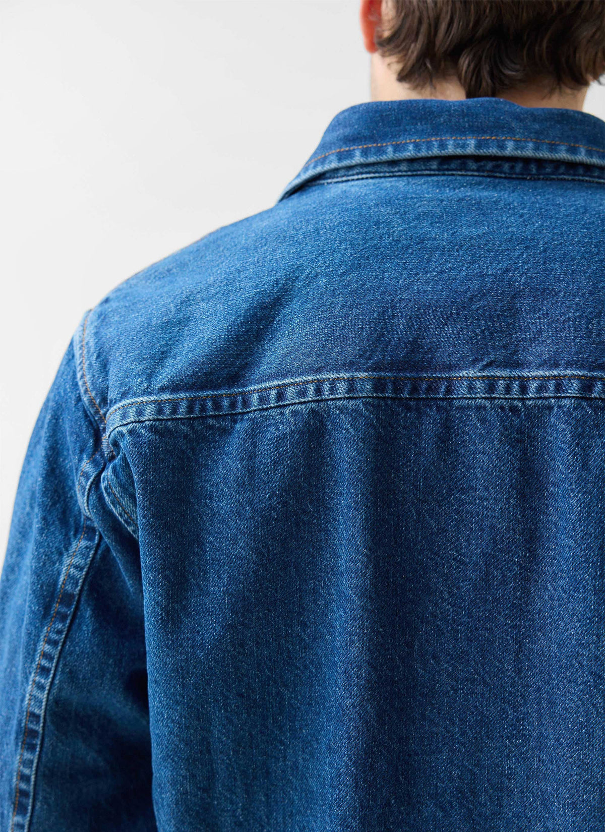 Men's Denim Overshirt - Cotton - Mid Wash Blue