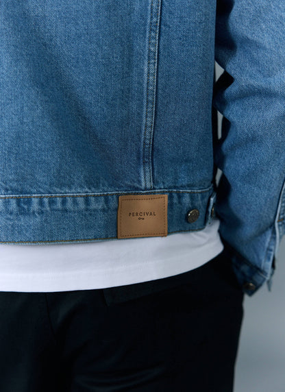 Men's Denim Trucker Jacket - Light Wash Blue