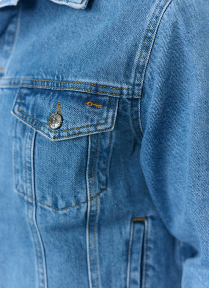 Men's Denim Trucker Jacket - Light Wash Blue