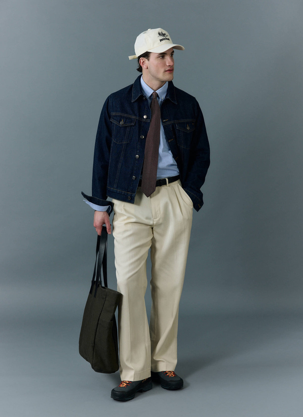 Men's Denim Trucker Jacket - Dark Indigo Blue