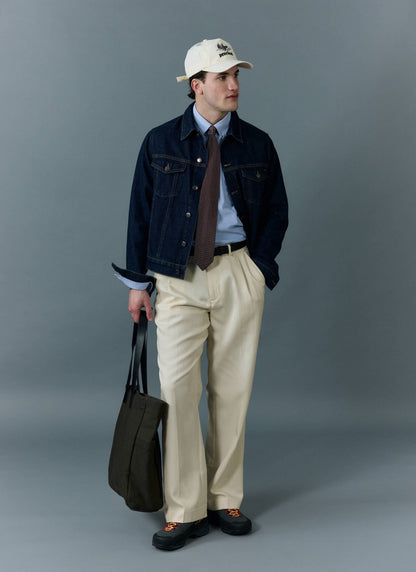 Men's Denim Trucker Jacket - Dark Indigo Blue
