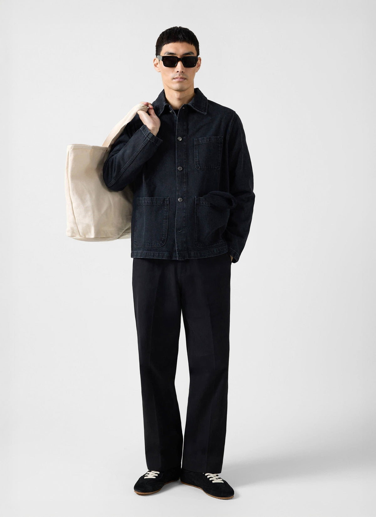 Men's Chore Jacket - Denim - Dark Indigo Blue