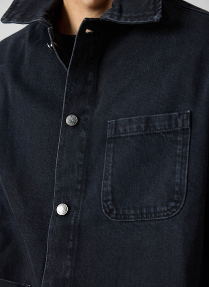 Men's Chore Jacket - Denim - Dark Indigo Blue