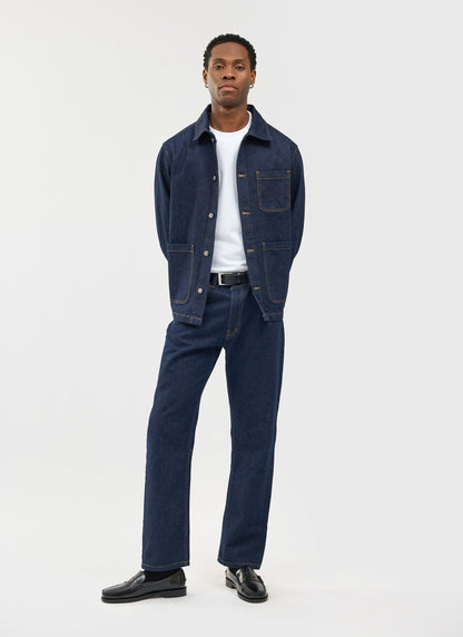 Men's Chore Jacket - Denim - Dark Indigo Blue