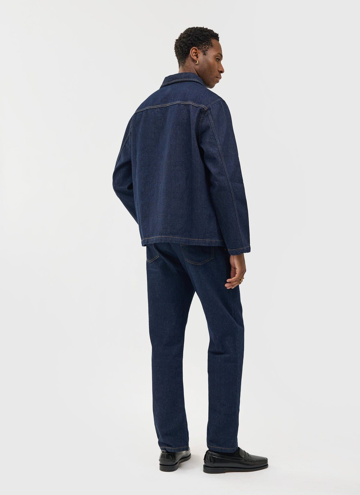 Men's Chore Jacket - Denim - Dark Indigo Blue