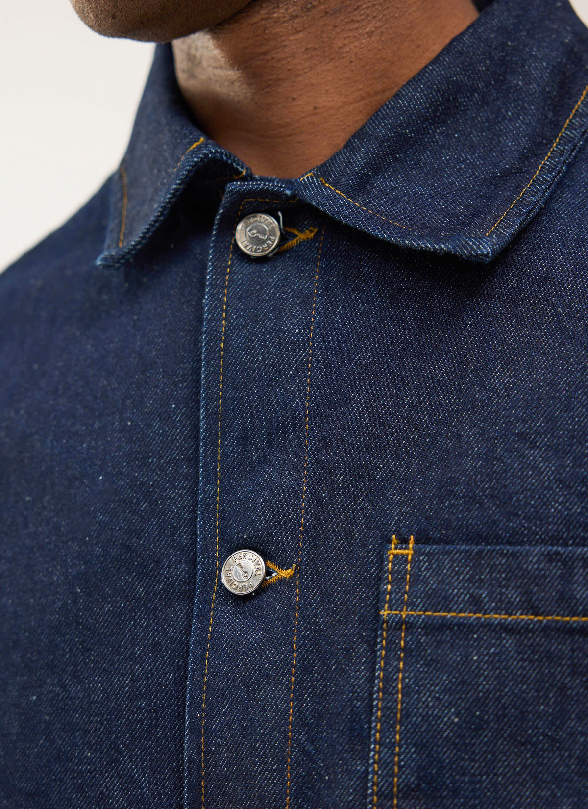 Men's Chore Jacket - Denim - Dark Indigo Blue