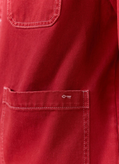 Men's Chore Jacket - Denim - Red