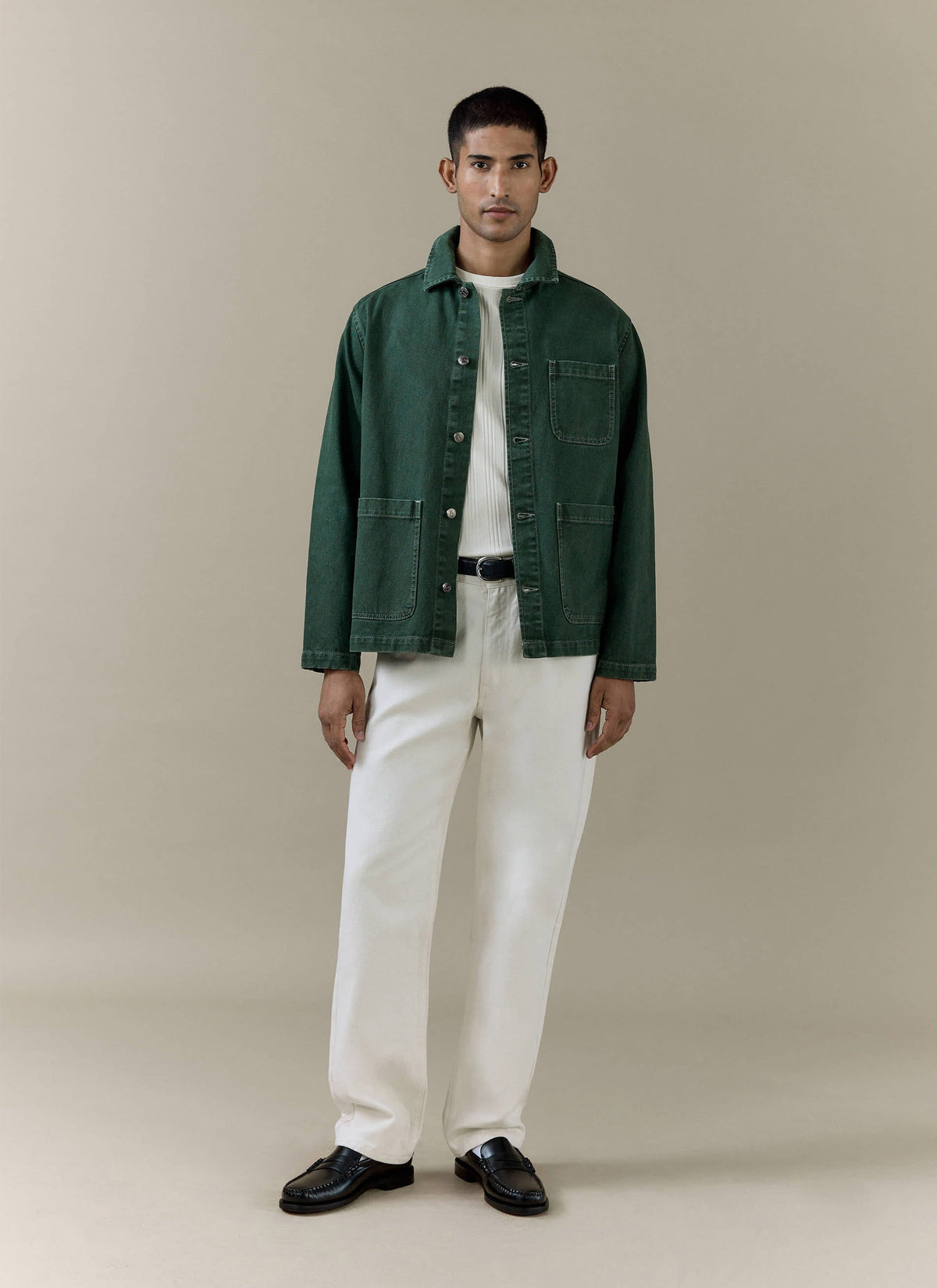 Men's Chore Jacket - Denim - Green