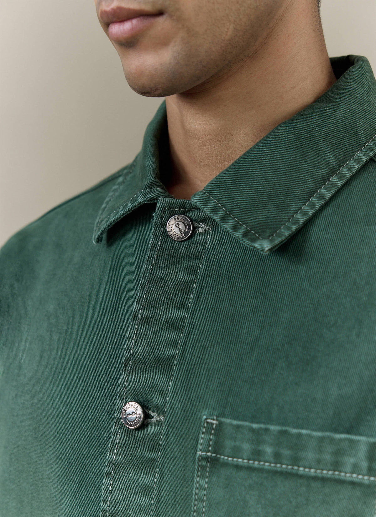 Men's Chore Jacket - Denim - Green