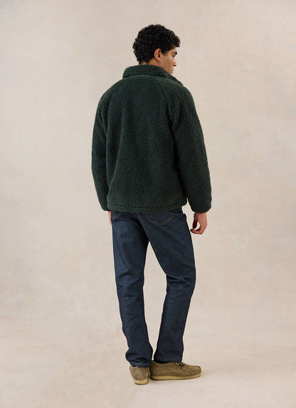 Men's Wool Fleece Jacket - Forest Green