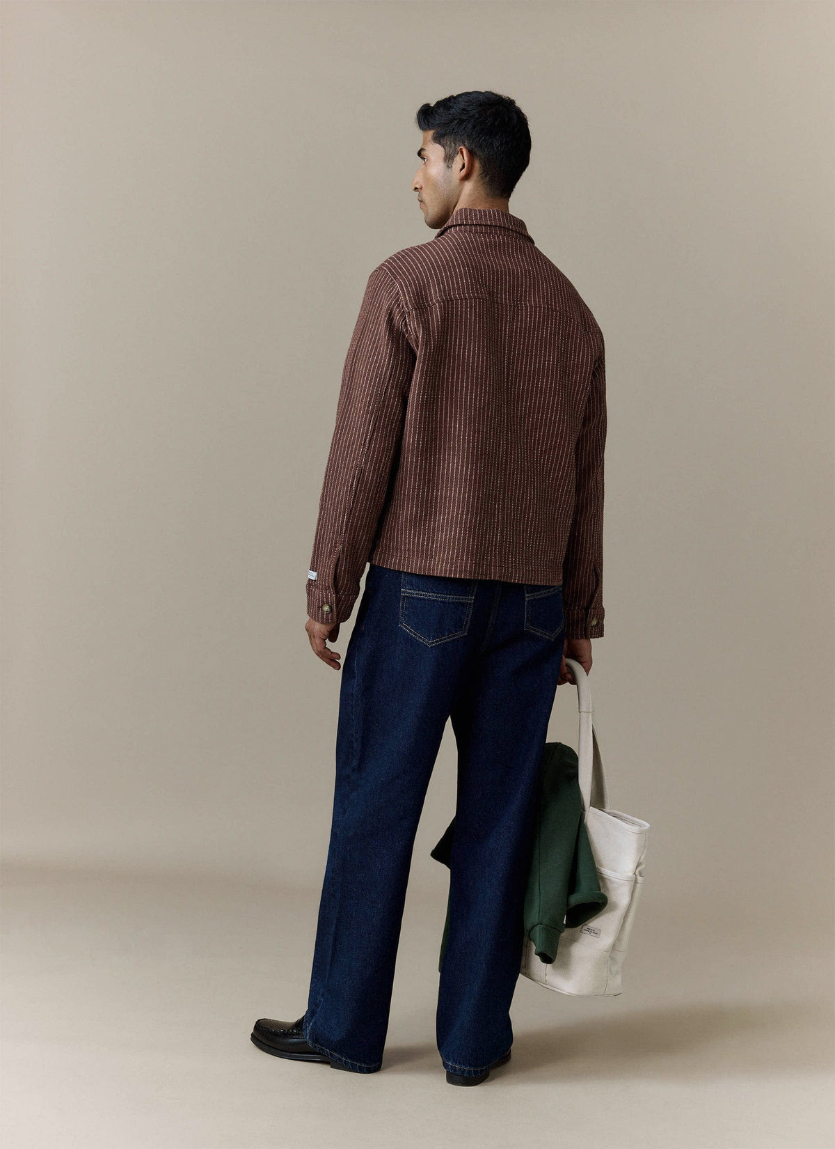 Men's Sorrento Overshirt Jacket - Linen - Brown