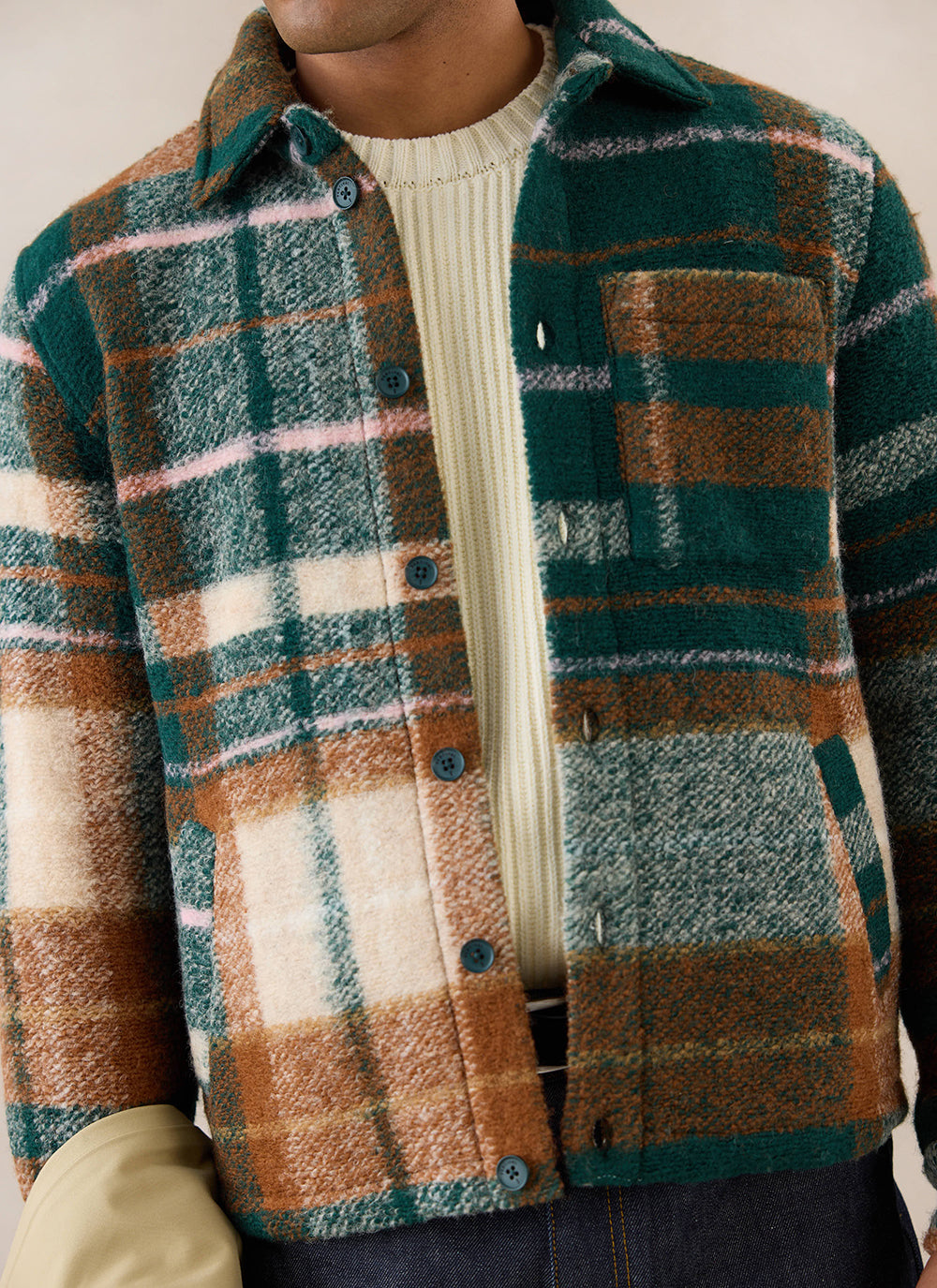 Knowles Overshirt - Wool - Multi Check - Percival