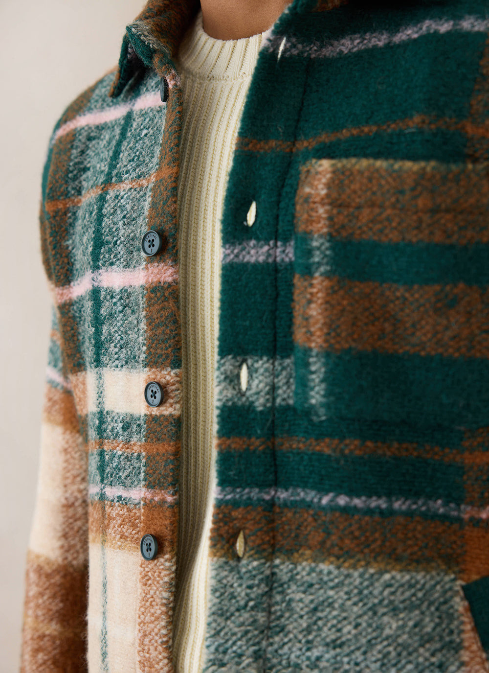 Knowles Overshirt - Wool - Multi Check - Percival