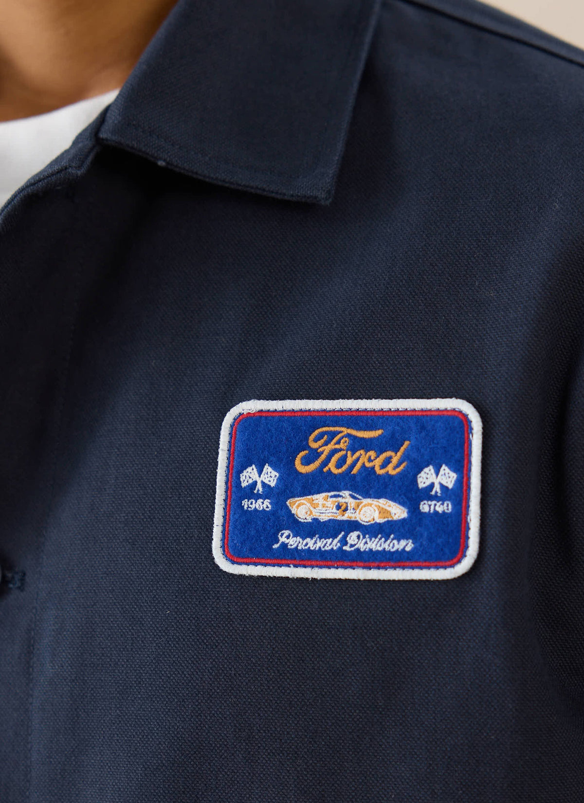 Men's GT40 Embroidered Canvas Jacket - Ford x Percival - Navy - Cotton