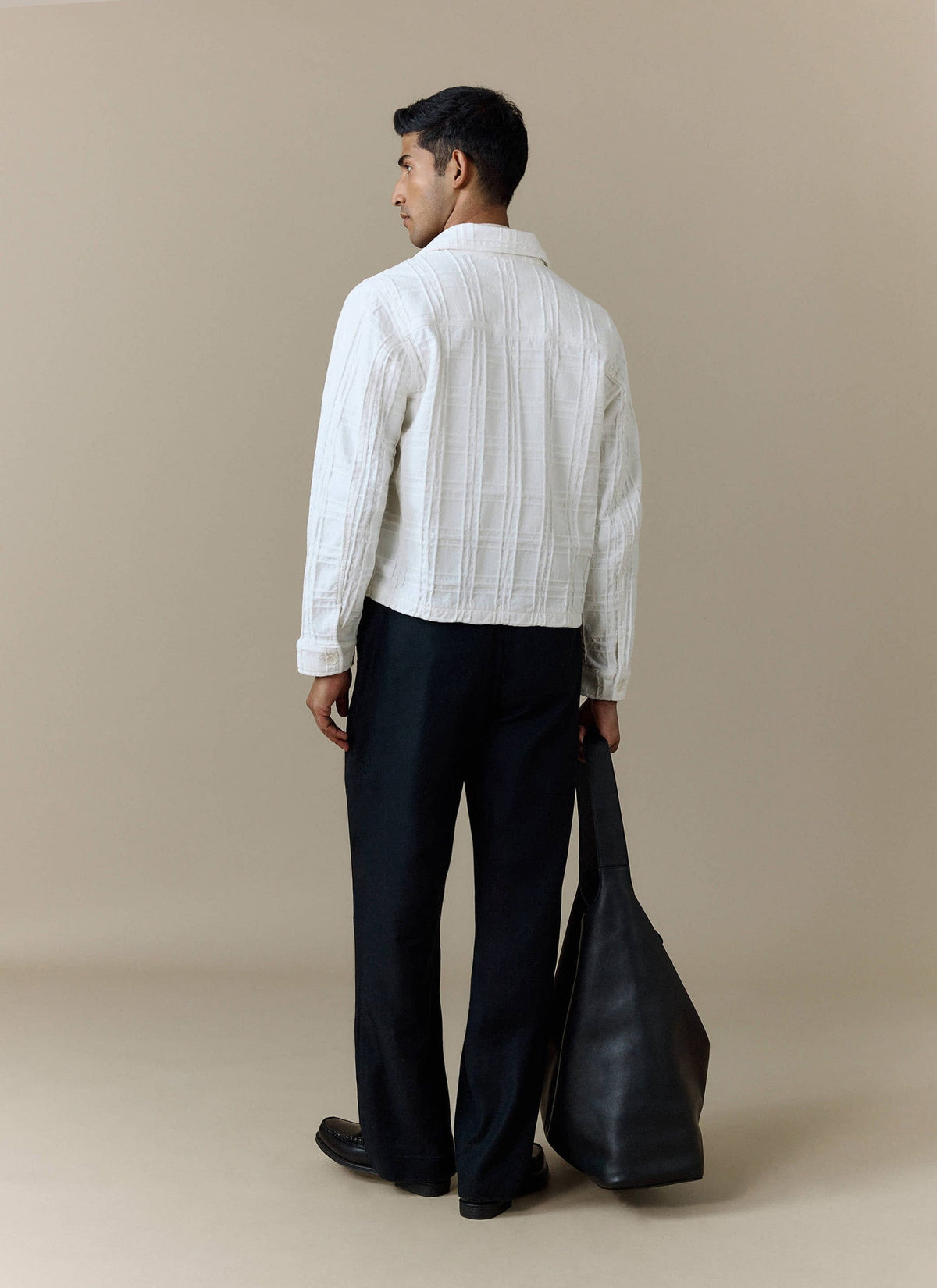 Men's Check Overshirt - Canyon - Cotton - White