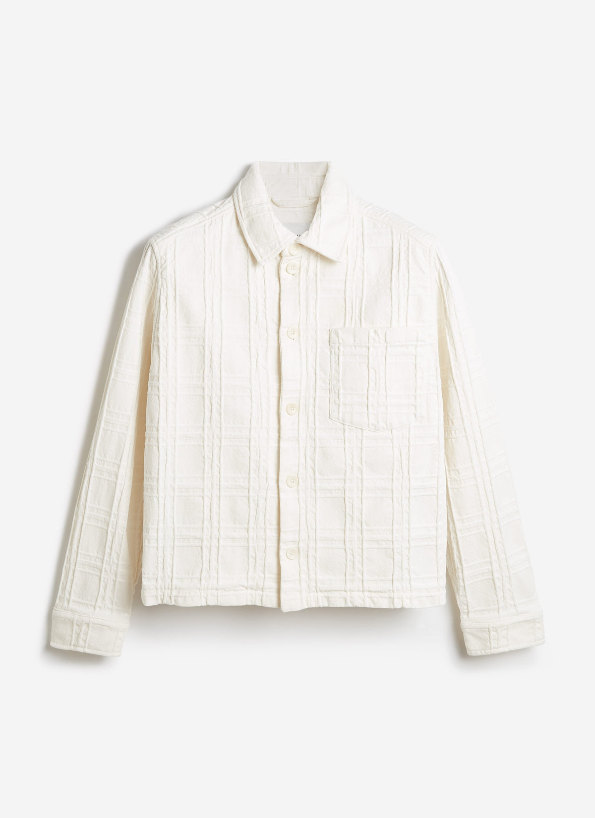 Men's Check Overshirt - Canyon - Cotton - White