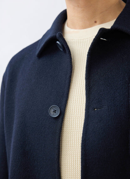 Men's Wool Overshirt - Shacket - Wool - Navy Blue