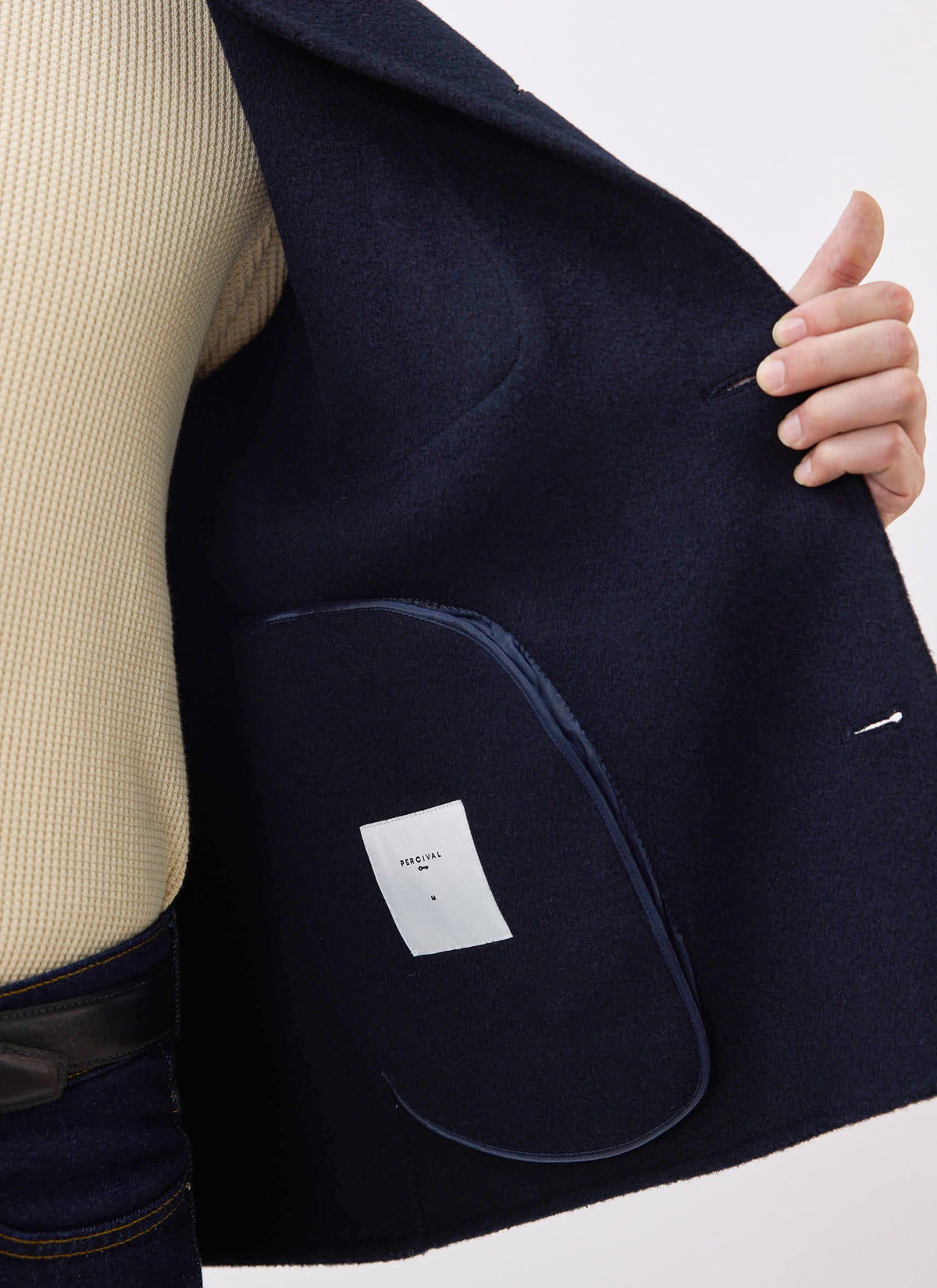 Men's Wool Overshirt - Shacket - Wool - Navy Blue