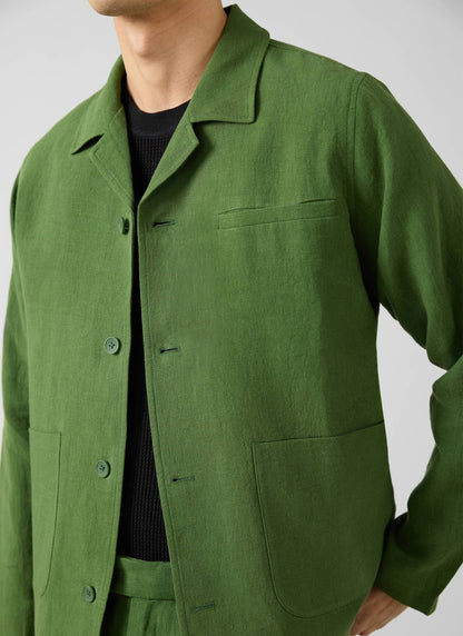 Boxy Overshirt - Linen - Forest