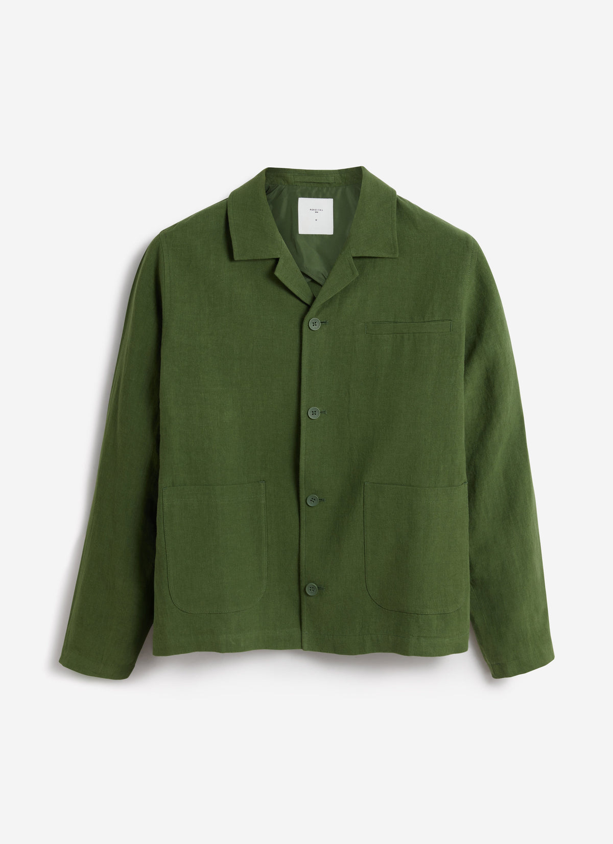 Boxy Overshirt - Linen - Forest