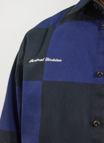Men's Checkerboard Overshirt - Percival x Ford - Navy Blue