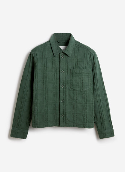 Men's Check Overshirt - Canyon - Cotton - Green