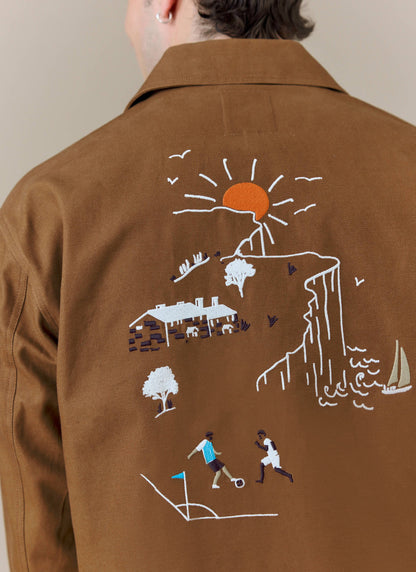 Men's Canvas Overshirt - BHAFC x Percival - Brown - Cotton