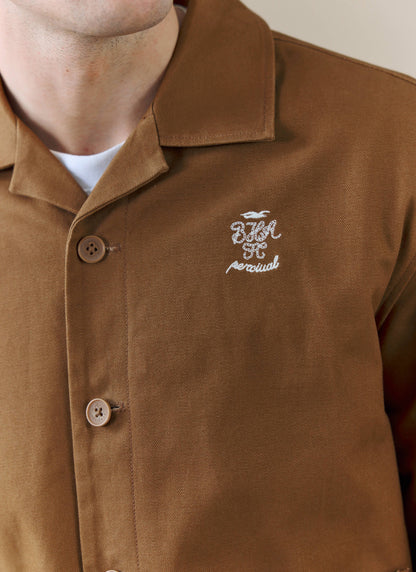 Men's Canvas Overshirt - BHAFC x Percival - Brown - Cotton
