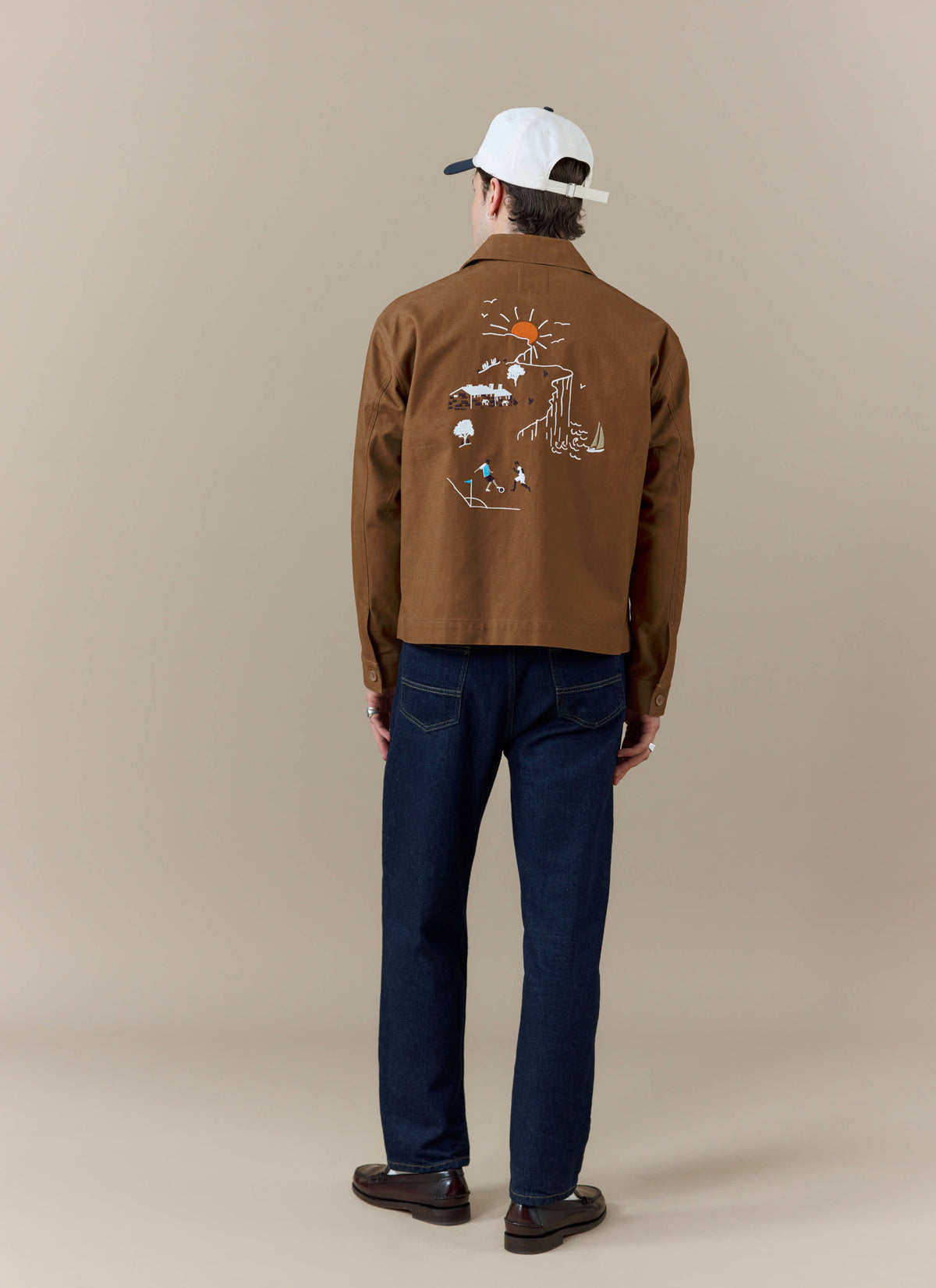 Men's Canvas Overshirt - BHAFC x Percival - Brown - Cotton