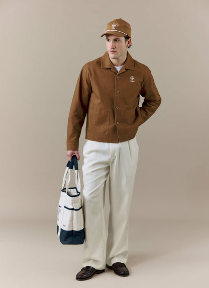 Men's Canvas Overshirt - BHAFC x Percival - Brown - Cotton