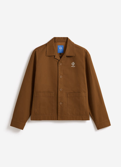 Men's Canvas Overshirt - BHAFC x Percival - Brown - Cotton