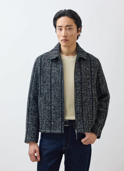 Men's Cropped Zip Jacket​: Ingegno - Wool - Black