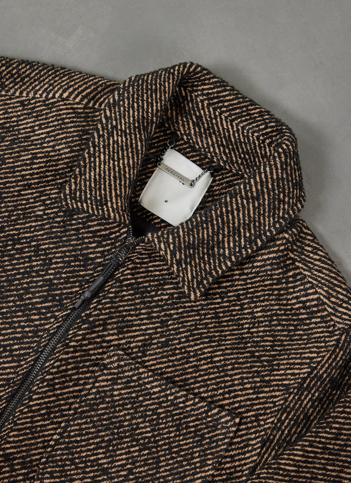 Men's Zip Overshirt - Twill Jacket - Oak Brown
