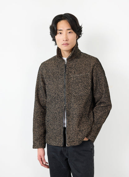 Men's Zip Overshirt - Twill Jacket - Oak Brown