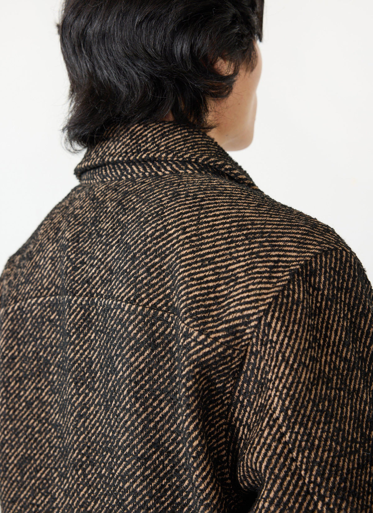 Men's Zip Overshirt - Twill Jacket - Oak Brown