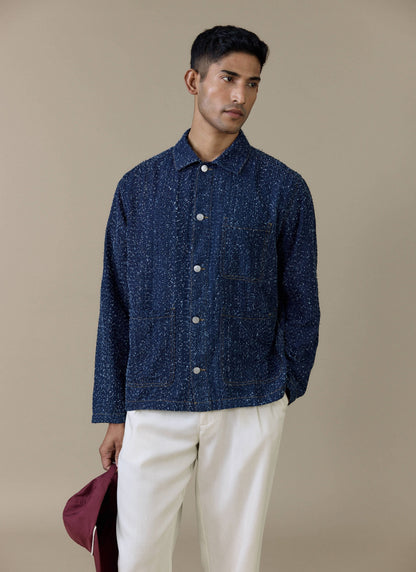 Men's Chore Jacket - Parsons - Cotton - Blue