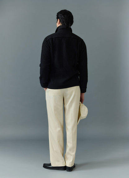 Men's Blanket Overshirt - Casentino Wool - Black