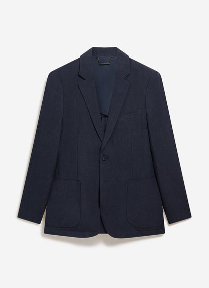 Men's Linen Blazer - Suit Jacket - Navy Blue